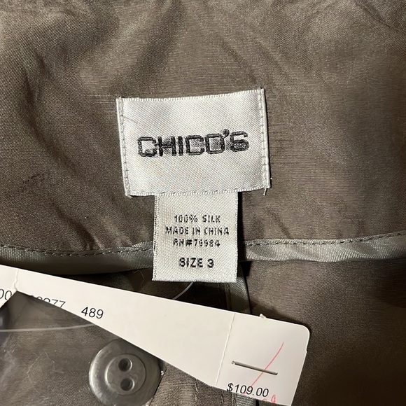 Chicos jacket, dark olive, sz 3 - Picture 6 of 8